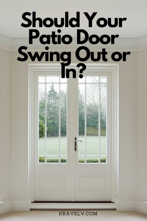 Patio doors are great at connecting your living spaces to the outdoors. They provide convenient access to your deck or yard and brighten up your home. They also connect spaces visually, drawing the eye outward, innovative home decor, and creating the illusion of added space. French Exterior Doors Patio, Exterior Glass Doors Patio, French Doors To Deck Master Bedrooms, Single French Door To Deck, Exterior French Door Ideas, Outdoor French Doors Patio, French Door To Patio, French Patio Doors With Screens, Exterior Patio Doors Ideas