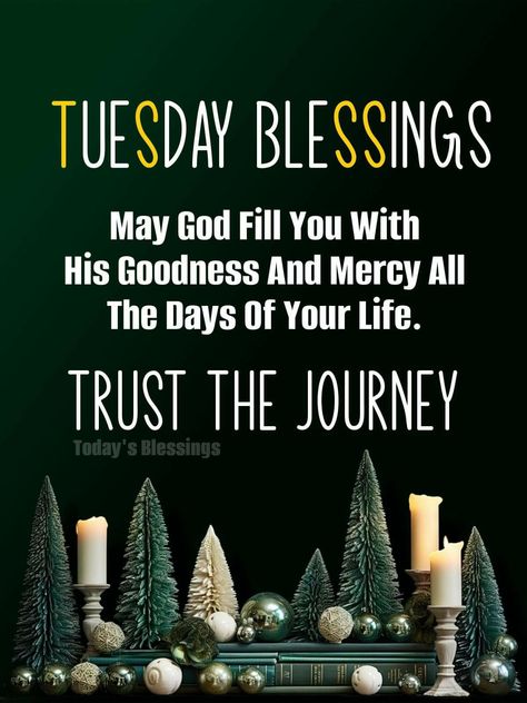 Trust The Journey, Tuesday Blessings, Morning Tuesday, December Quotes, Good Morning Tuesday, Gospel Quotes, Tuesday Quotes, Weekday Quotes, Black Inspiration