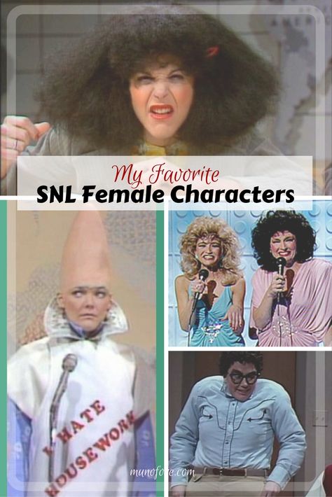 #FridayFrivolity - Favorite Female SNL Characters - Old school Saturday Night Live Characters, Rosanne Roseannadana, Pryaat Conehead, The Sweeney Sisters Snl Costumes, Snl Halloween, Snl Characters, Night Live, Snl, Saturday Night Live, Women Humor, Saturday Night, Costumes For Women