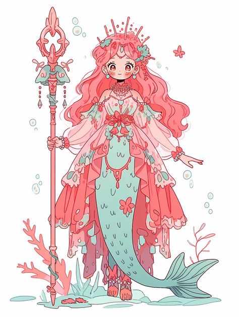 Pisces Character Design, Seahorse Character Design, Mermaid Base Drawing, Mermaid Outfit Drawing, Mermaid Knight, Siren Oc Art, Mermaid Oc Art, Boxing Reference, Siren Character Design