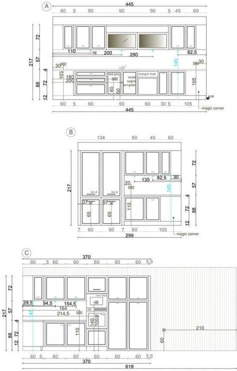 Kitchen Details Drawing Interior Design, Kitchen Details Drawing Cabinets, Kitchen Elevation With Dimensions, Kitchen Details Drawing, Kitchen Elevation Drawing, Kitchen Elevation, Best Flooring For Kitchen, Best Kitchen Layout, Kitchen Cabinets Elevation