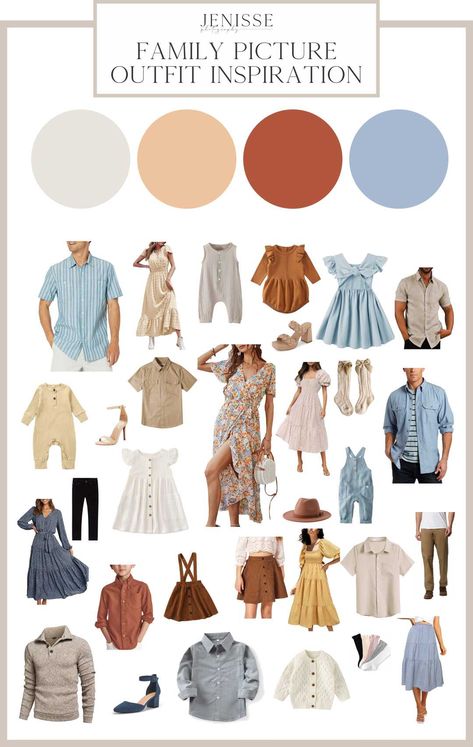 Late Summer Picture Outfits, Summer Family Pics Outfits, Family Photos September, Blue Family Pictures Outfits Summer, Summer Family Photoshoot Outfits Casual, Summer Family Picture Outfits Blue, Family Photo Outfits Bright Colors, Family Picture Outfit Inspiration, Family Photo Shoot Outfits Summer