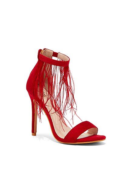 Womens Clothing | NY&C's Latest Fashion Trends Feather Heels, Heels For Women, Petite Fashion, Designer Heels, Latest Fashion Trends, Stiletto Heels, Ankle Strap, Open Toe, Latest Fashion