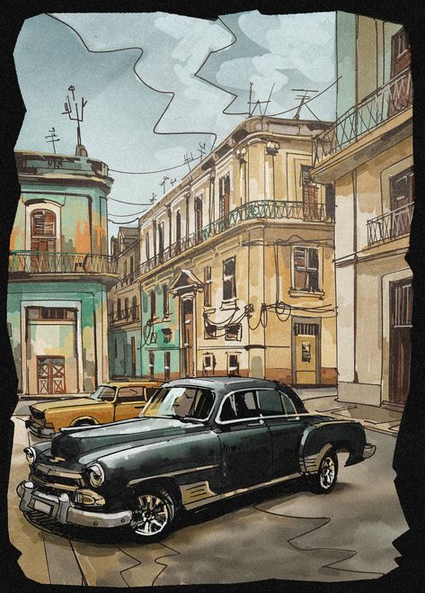 ArtStation - Havana, Cuba  havana, havana cuba, architecture drawing, architecture design, architecture, architecture major, old cars, old cars for sale, old car restoration Old Car Restoration, Cuba Architecture, Architecture Major, Old Havana Cuba, Cuban Cars, Cars Old, Old Havana, Cuba Havana, Drawing Architecture