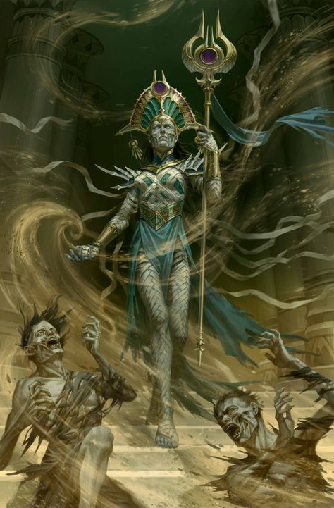 ArtStation - Flee Mortals! Ashyra, Keeper of Kings Dark Fiction, Tomb Kings, Ancient Dragon, Dungeons And Dragons Classes, Bizarre Art, Soul Art, God Art, Fantasy Rpg, Monster Art