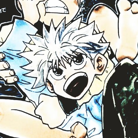 Killua Zoldyck Pfp, Killua Manga Icon, Killugon Matching Icons, Killua Pfp, Hxh Pfp, Hxh Manga, Neverland Art, Killua Zoldyck, Hunter Anime