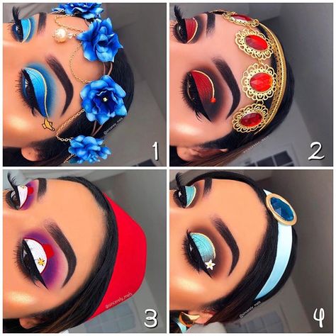 ALADDIN 💙🧞‍♂️The end of my Aladdin series. COMMENT which look was your favourite 1,2,3 or 4 💙 I’m going to start doing Disney movie series,… Disney Villains Makeup, Disney Eye Makeup, Girly Lifestyle, Drag Make-up, Make Up Inspiration, Face Art Makeup, Disney Makeup, Character Makeup, Beautiful Eye Makeup