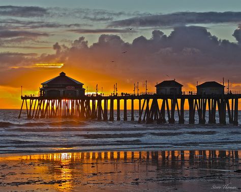 Huntington Beach, CA Huntington Beach Ca, Beach California, Huntington Beach, Beach Sunset, California, Sun