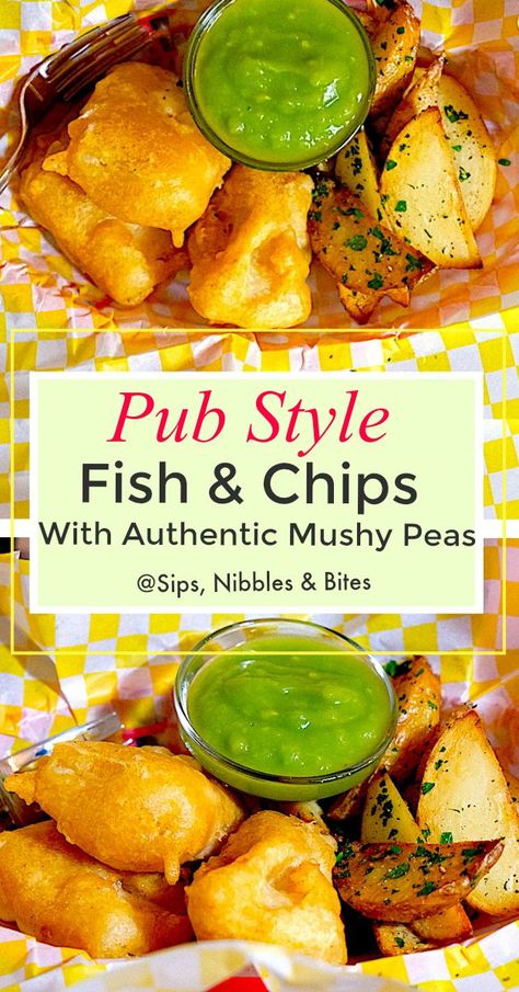 Beer battered cod, fried potatoes, and mushy peas. Great Pub worthy Fish & Chips at home. #fishandchips #friedfish #frenchfries #mushypeas #pubfood #pub #fish&chips #beerbatter #Englishpub #Irishpub #BritishPub #cod #friedcod #chips #chipshop #dinner #lunch #pubstylefishandchips English Fish And Chips, Beer Battered Cod, Battered Cod, Fried Cod, Mushy Peas, Night Recipes, Beer Battered, Scottish Recipes, Food Eating