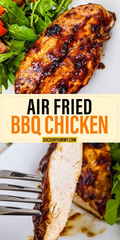 Bbq Boneless Chicken Breast, Air Fryer Bbq Chicken Breast, Bbq Marinated Chicken, Bbq Chicken Breast Recipe, Air Fryer Bbq Chicken, Marinated Chicken Breast, Air Fryer Recipes Chicken Breast, Easy Bbq Chicken, Bbq Chicken Breast