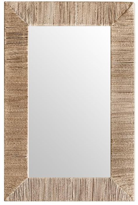 Sunetta Rectangular Natural Rattan Wrapped Mirror Mint Green Dresser, Corner Mirror, Black Sconces, Sink Lights, Full Length Floor Mirror, Rattan Mirror, Green Flooring, Modern Mirror, Rectangular Mirror