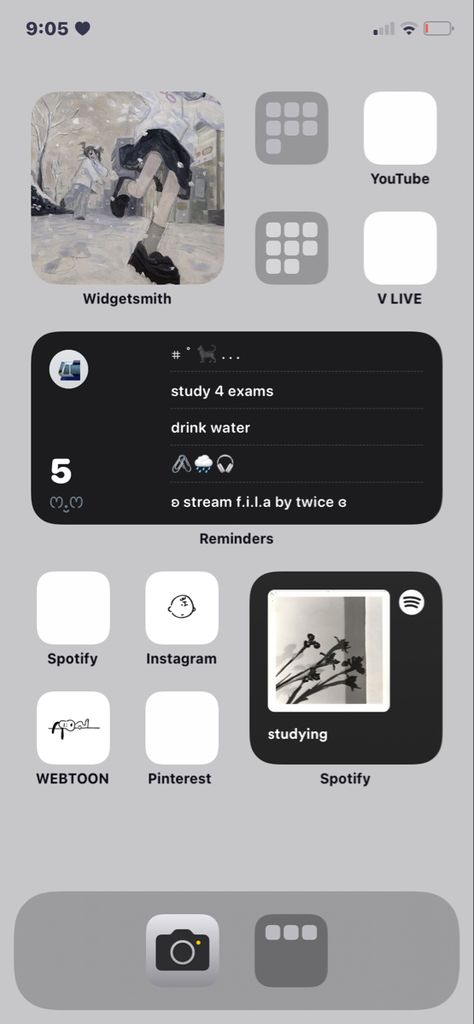 Dark Mode Iphone Layout, Widget Template Aesthetic, Phone Theme Ideas Simple, Phone Layouts, Ios Homescreen, Ios App Iphone, Ios Ideas, Iphone Wallpaper Ios, Phone Inspo