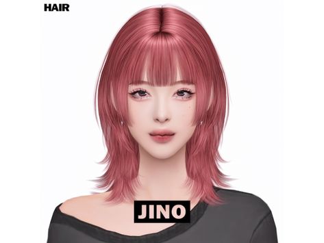 [JINO] HAIR 09HQ Sims 4 Jino Hair, Sims Hair Cc, Sims Cc Hair, Mod Hair, The Sims 4 Skin, Sims 4 Cc Hair, Pelo Sims, Sims 4 Body Mods, Sims 4 Cc Makeup