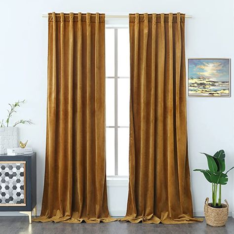 Burnt Orange Curtains, Thermal Drapes, Sliding Door Curtains, Insulated Drapes, Orange Curtains, Velvet Drapes, Gold Curtains, Elegant Curtains, Long Curtains