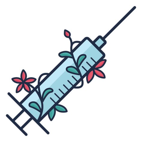 Flowery needle syringe symbol blue #AD , #needle, #Flowery, #symbol, #blue, #syringe Syringe Tattoo Ideas, Nurses Day Poster, Syringe Illustration, Syringe Art, Syringe Drawing, Needle Syringe, Happy Birthday Bouquet, Leaf Symbol, Nurse Tattoo