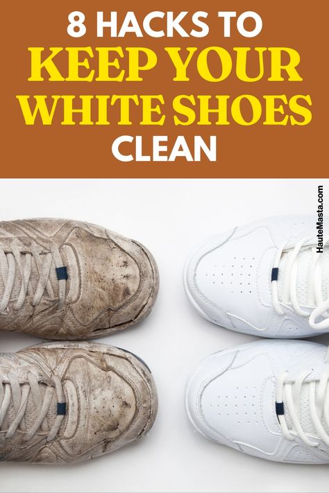 Learn the best tips and tricks for keeping your white sneakers looking fresh and clean! Discover effective methods on how to clean your white shoes, removing dirt, scuffs, and stains to make them look as good as new. Step up your shoe game with these simple cleaning techniques that will help maintain the pristine white appearance of your favorite footwear. Whether it's canvas or leather, we've got you covered with easy-to-follow instructions that will have your white sneakers shining bright in n Clean White Leather Sneakers, How To Clean White Sneakers, Clean White Sneakers, How To Clean White Shoes, New Step, Happy Belly, Cleaning Techniques, Shoe Brushes, Sneakers Looks