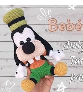 PADRÃO GRATUITO PATETA | MICKEY MOUSE AMIGURUMI 71099 Goofy Mickey Mouse, Mouse Amigurumi, Crochet Tutorial, Crochet Amigurumi, Free Crochet Pattern, Free Pattern, Amigurumi, Crochet Patterns, Internet