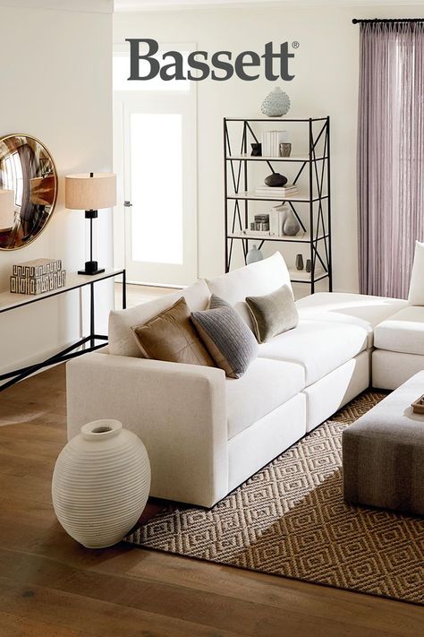 Shop our Labor Day Sale to save 30% on sofas, sectionals, and dining, plus 25% on all other furniture + rugs through 9/5! Bassett Beckham Sectional, Dining Room Furniture Design, Room Furniture Design, Bumper Sectional, Bassett Furniture, Bedroom Views, Upholstered Headboard, Dining Room Decor, Custom Furniture