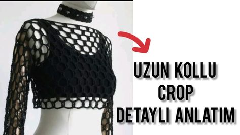 ✅Uzun Kollu Crop ✅Siyah Crop ✅Entel Crop ✅ CROP Modeli ✅ Merserize Örgü ... Pattern Design Ideas, Crochet Shorts Pattern, Crochet Bolero Pattern, Crochet Lingerie, Crochet Top Outfit, Crochet Tutorial Pattern, Crochet Shrug Pattern, Crochet Carpet, Mode Crochet