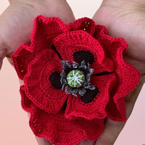 🌺 Introducing the XXL Crocheted Poppy by Rockin' Threads Creations! 🌺 Are you tired of scrolling through endless options of mass-produced, uninspiring decor? 😫 Look no further! My XXL crocheted poppy flower is here to add a touch of elegance and authenticity to your home. 🔹 Uniquely Crafted: Each poppy is handmade with love, ensuring you receive a one-of-a-kind piece that stands out from the crowd. Perfect for those who value genuine craftsmanship and unique designs. 🔹 No More Overwhelm: S... Flanders Poppy, Crochet Poppy, Remembrance Day, Poppy Flower, Handmade With Love, No More, Poppies, With Love, Unique Designs