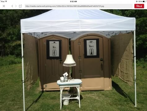 Portapotty Wedding, Wedding Porta Potty, Porta Potty Wedding, Porta Potty Ideas, Wedding Restroom, Vintage Outdoor Weddings, Exhibition Furniture, Porta Potty, Wedding Bathroom