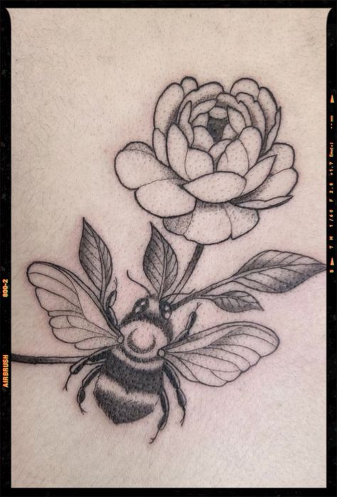 Bee Peony Tattoo, Bumble Bee And Rose Tattoo, Bee With Roses Tattoo, Rose With Bee Tattoo, Bee And Rose Tattoo, Bee And Flower Tattoo, Bumble Bee Tattoo, Chain Tattoo, App Filter