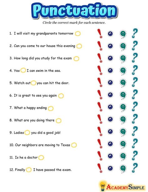 Pictures Of Question Marks, Punctuation Activities, Punctuation Rules, Math Multiplication Worksheets, Common App Essay, Punctuation Worksheets, Printable Alphabet Worksheets, Worksheets For Grade 3, Learn Arabic Alphabet