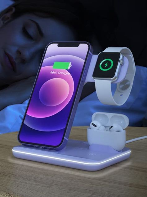 WAITIEE awaits you with a world without cords. The wireless charger station can charge your phone, Watch and AirPods at the same time. Apple Charger Cord, Apple Charger, Phone Watch, Charger Station, Charger Stand, Airpods 3, Charger Cord, Iphone Charger, Mobile Technology