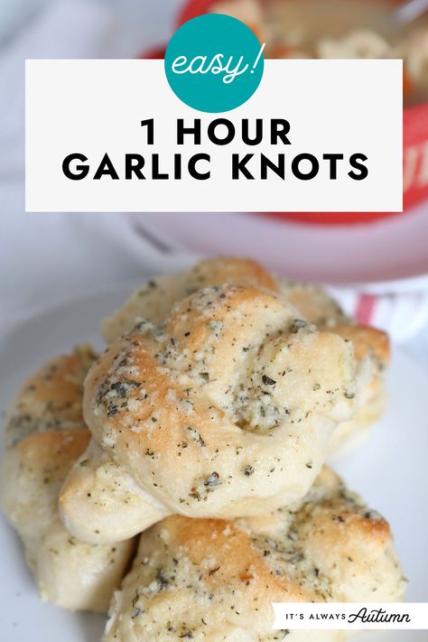 Easy! 1 hour garlic knots. Pastas Salads, Easy Bread Recipe, Garlic Knots Recipe, Garlic Rolls, Bread Winners, Garlic Knots, Best Bread Recipe, Dinner Rolls Recipe, Baked Garlic