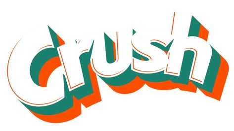 Crush Logo Crush Logo, Pepsi Logo, Crush Soda, Carbonated Soft Drinks, Drinks Logo, Orange Soda, Cursive Fonts, Words Prints, White Letters