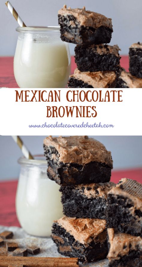 Mexican Brownies, Mexican Thanksgiving, Cinnamon Buttercream Frosting, Cinnamon Frosting, Cinnamon Buttercream, Mexican Desserts, Frosting Chocolate, Salt Recipes, Buttercream Chocolate