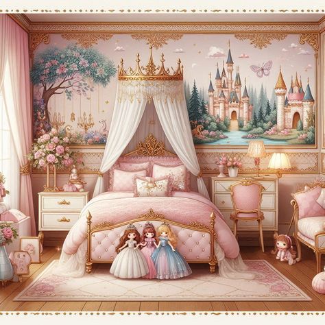 #bedroom   #girls   #pink    #home_design   #viva Disney Decor Bedroom, Princess Theme Bedroom, Amazing Beds, Anime Rooms, Disney Bedroom, Princess Room Decor, Disney Bedrooms, Dubai Outfits, Theme Bedroom