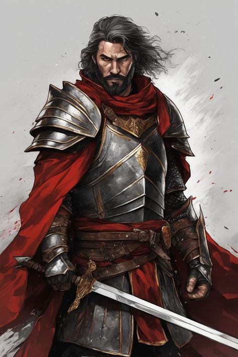 Paladin Dnd Male, Nobleman Character Art, Knight Portrait, Adventurer Costume, Dnd Portraits, Npc Art, Fantasy Male, Game Pictures, Fantasy Games