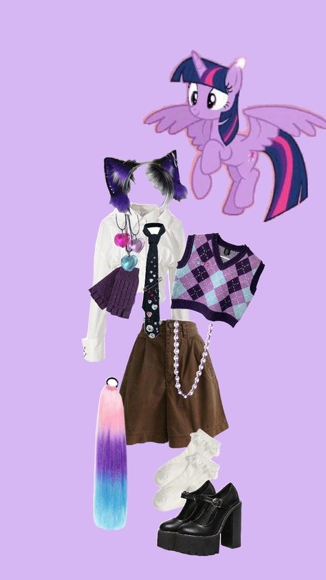 nr5: Twilight Sparkle Twilight Sparkle Outfits, Twilight Sparkle Costume, Sparkle Outfits, Sparkle Outfit, Twilight Sparkle, Inspired Outfits, My Little Pony, Outfit Inspirations, Sparkle