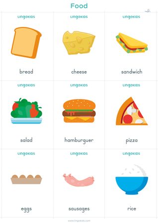 Comida en inglés: vocabulario Existen diferentes formas de referirnos a las comidas que comemos a lo largo del día, veamos algo de vocabulario sobre alimentos en inglés.   breakfast: desayuno  Es la primera comida del día, usualmente se hace en las mañanas.   lunch: comida / almuerzo  Es la comida que se hace al mediodía.   dinner: cena  Dependiendo del lugar del planeta donde estés, ésta puede ser la comida principal del día, y generalmente es la última de las tres comidas diarias.   snacks: re Hamburger With Egg, Food Names In English, Bolo Cupcake, Food Flashcards, Pizza Hamburger, Breaded Steak, Tuna Steak, Food Vocabulary, English Activities For Kids