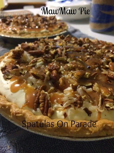 Spatulas On Parade: MawMaw Pie Colonial Innkeepers Pie 12 Tomatoes, Steeplechase Pie, Paula Deen Magazine Recipes, Mawmaw Pie, Caramel Pie Condensed Milk, Mamaw Pie, Deep Dish Pies, Unique Pie Recipes, Summer Pies