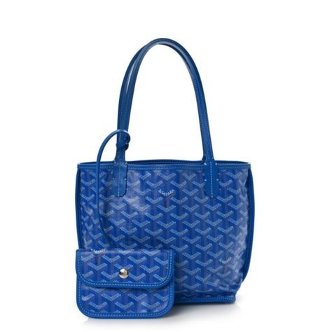 GOYARD Goyardine Reversible Mini Anjou Sky Blue Birthday Printables, Blue Sky, Sky Blue, The Bag, Collage, Birthday, Jewelry Watches, Plus Fashion, Outfit Inspo