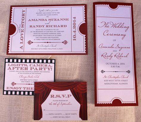 Movie Ticket Wedding Invitation Movie Ticket Wedding Invitations, Wedding Ticket, Ticket Wedding Invitations, Movie Ticket, Movie Tickets, Graduation Ideas, Wedding Invites, Wedding Card, Hobbies And Crafts