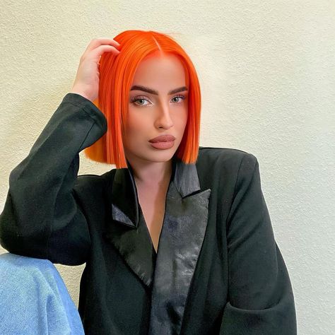 Directions Hair Colour’s Instagram post: “Does this count as one of our 5 a day... 🍊🍑🍊🍑 Credit @rosegyrl 🧡 Shop on 📲 www.directionshaircolour.co.uk #directionshair…” Mandarin Hair Color, Fox Colour Hair, Vibrant Orange Hair, Sunrise Orange Hair, Sunset Orange Arctic Fox Hair, Natalie Eva Marie, Eva Marie, Ginger Hair, New Look