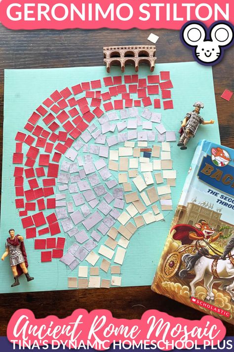 Ancient Rome Kids Projects, Geronimo Stilton Books, Ancient History Projects, Greece Activities, Ancient Rome Kids, Ancient Rome Activity, Ancient Greece Activities, Roman Mosaic Art, Mosaics For Kids