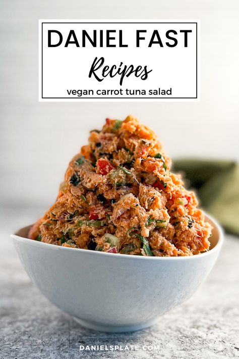 Carrot Tuna Vegan, Recipes For The Daniel Fast, Raw Vegan Salad Recipes, Sushi Vegetarian, Reset Recipes, Daniel Fast Diet, Vegan Tuna Salad, Raw Vegan Dinners, The Daniel Fast