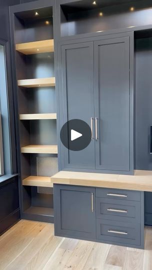 Office Cabinets Ideas, Bespoke Woodwork, Built In Desk And Shelves, Custom Built Ins, Built In Desk, Office Cabinets, A Desk, Custom Cabinetry, Built Ins