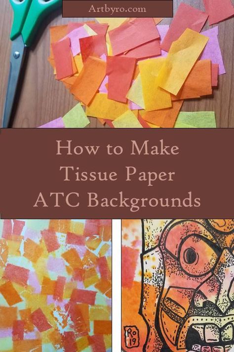 Artist Hacks, Trading Card Ideas, Art Therapy Directives, Artwork Easy, Tissue Paper Art, Paper Backgrounds, Art Trading Cards, Art Lessons For Kids, Creating Artwork