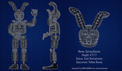 Five Nights In Anime, Five Nights At Anime, Fnaf Crafts, Robot Design Sketch, Spring Bonnie, Fnaf Book, Maya Art, Michael Afton, Fnaf Comics