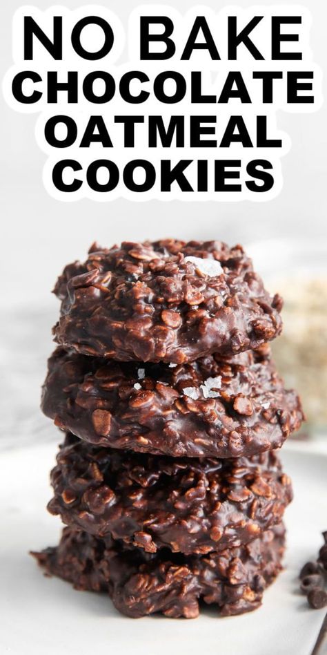 Chocolate Oatmeal Cookies No Bake, Boiled Oatmeal Cookies, Oatmeal Drop Cookies No Bake, No Bake Cookies With Old Fashioned Oats, Chocolate Oatmeal Drop Cookies, Peanut Butter Honey Cookies, Oatmeal Chocolate Cookies, No Bake Chocolate Cookies, Quaker Oats Recipes