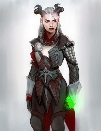 inquisitor adaar | Tumblr Qunari Inquisitor, Inquisitor Adaar, Tiefling Cleric, Fire Magic, Dragon Age Inquisition, Fantasy Races, Dungeons And Dragons Characters, Female Character, Fantasy Rpg