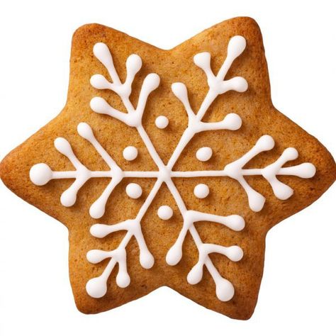 Una bonita forma de hacer las galletas de Navidad es con forma de copo de nieve. Para eos creas una galleta de copa de nieve y utilizas el glaseado para ir marcando la forma del copo de nieve. ¡Sencilla y deliciosa! Honey Cookies, Christmas Biscuits, Star Cookies, Xmas Cookies, Christmas Cookies Decorated, Christmas Cupcakes, Sweet Christmas, Icing Cookies, Royal Icing Cookies