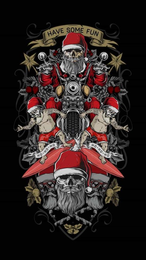 Bad Santa iPhone Wallpaper » iPhone Wallpapers Bad Santa Claus, Skull Christmas, Cool Tattoo Drawings, Bad Santa, Free Iphone Wallpaper, More Wallpaper, Cute Snowman, High Quality Wallpapers, Free Iphone