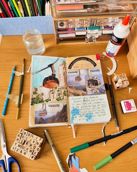 Post-travel-journaling-mess. Catching up in my travel journal w all the scraps I’ve been collecting this summer. 😅🌵🏜️🌞🧾📝📔 #junkjournal #traveljournal #journaling #journalinspiration #journalideas #collage #junkjournal #traveljournaling #journalinspo Travel Junk Journal, Palm Springs, Travel Journal, Journal Inspiration, Journal Pages, Junk Journal, Book Art, Art Journal, Collage