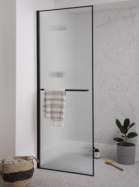 Claybrook reeded shower Glass Shower Panels, Shower Screens, Dream Shower, Reeded Glass, Bath Screens, Flute Glass, Glass Shower Doors, Shower Screen, Wet Rooms